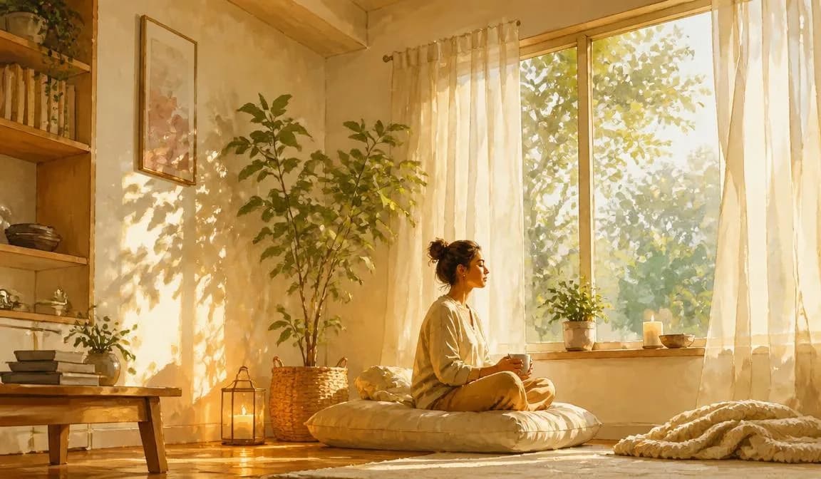 Quiet Mind space, painted by Sona